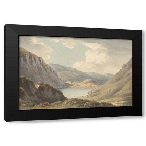 Glen Black Modern Wood Framed Art Print by Alpenglow Workshop