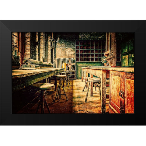Olde Workshop Black Modern Wood Framed Art Print by Alpenglow Workshop