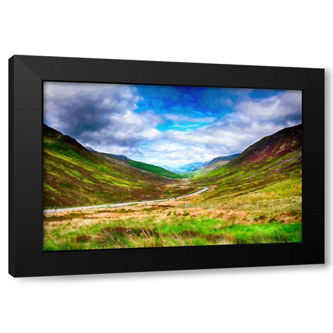 Scottish Highlands Black Modern Wood Framed Art Print with Double Matting by Alpenglow Workshop