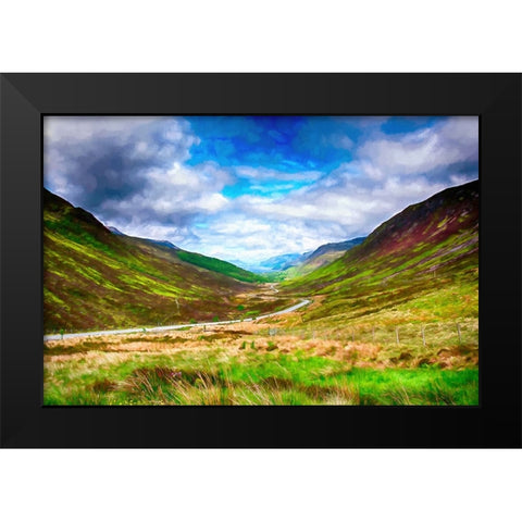 Scottish Highlands Black Modern Wood Framed Art Print by Alpenglow Workshop