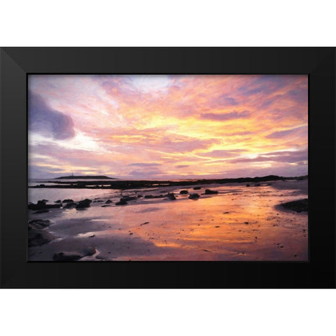 Soft Golden Sunrise Black Modern Wood Framed Art Print by Alpenglow Workshop