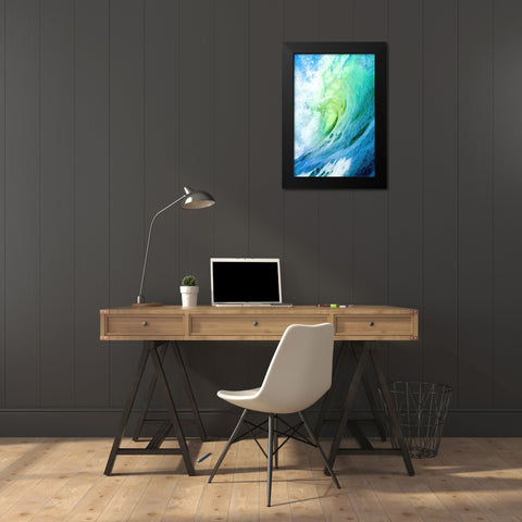 Surfs Up Black Modern Wood Framed Art Print by Alpenglow Workshop
