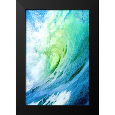 Surfs Up Black Modern Wood Framed Art Print by Alpenglow Workshop