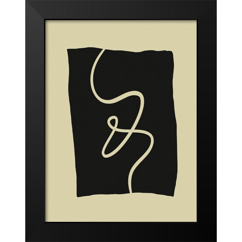 Beige Lines I Black Modern Wood Framed Art Print by Alpenglow Workshop