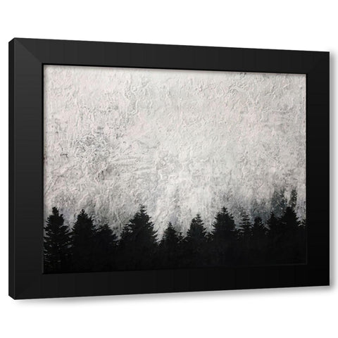Cloudy Day in the Forest Black Modern Wood Framed Art Print by Alpenglow Workshop