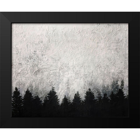 Cloudy Day in the Forest Black Modern Wood Framed Art Print by Alpenglow Workshop