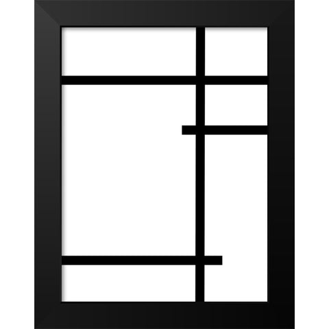 Criss Cross Black Modern Wood Framed Art Print by Alpenglow Workshop