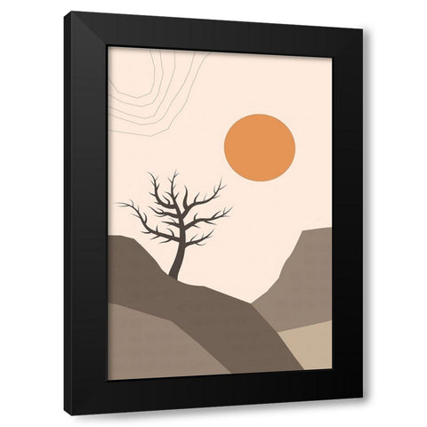 Dry Desert Lands II Black Modern Wood Framed Art Print by Alpenglow Workshop