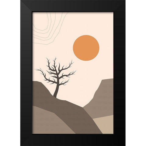 Dry Desert Lands II Black Modern Wood Framed Art Print by Alpenglow Workshop