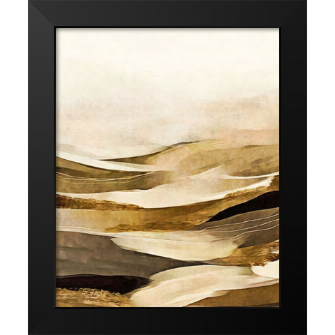 Endless Desert Black Modern Wood Framed Art Print by Alpenglow Workshop