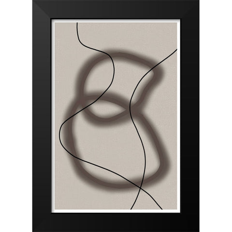 Forms and Figures Black Modern Wood Framed Art Print by Alpenglow Workshop