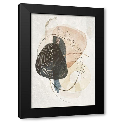 Found Objects Black Modern Wood Framed Art Print by Alpenglow Workshop