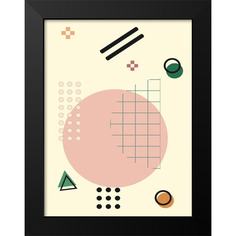 Geometric Arrangment I Black Modern Wood Framed Art Print by Alpenglow Workshop