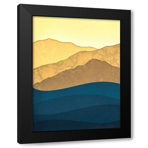 Golden Hills and Shadowed Forests I Black Modern Wood Framed Art Print by Alpenglow Workshop