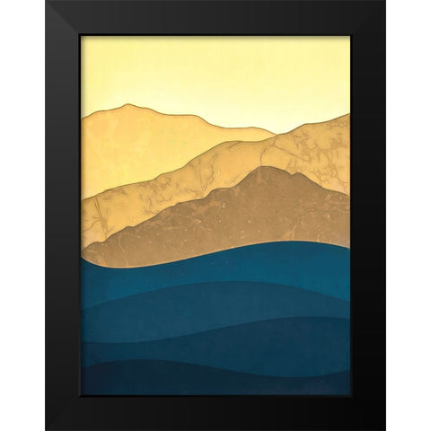 Golden Hills and Shadowed Forests I Black Modern Wood Framed Art Print by Alpenglow Workshop