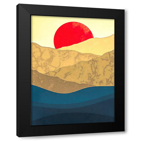 Golden Hills and Shadowed Forests II Black Modern Wood Framed Art Print by Alpenglow Workshop