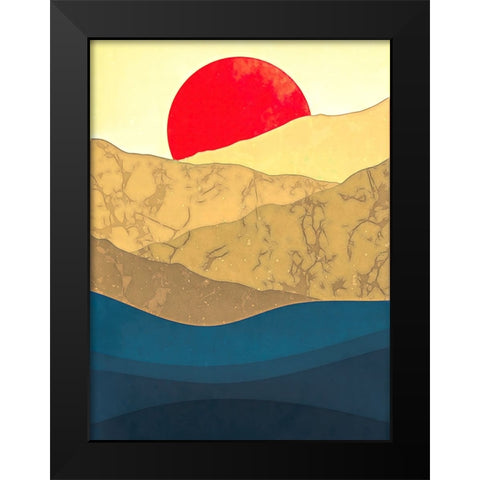 Golden Hills and Shadowed Forests II Black Modern Wood Framed Art Print by Alpenglow Workshop