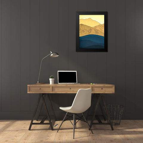 Golden Hills and Shadowed Forests III Black Modern Wood Framed Art Print by Alpenglow Workshop