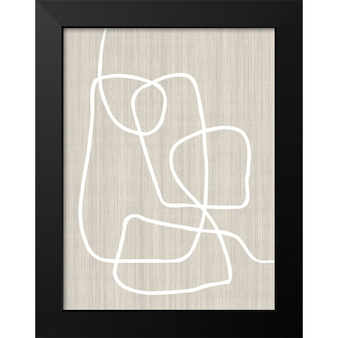 Linen and Lines I Black Modern Wood Framed Art Print by Alpenglow Workshop