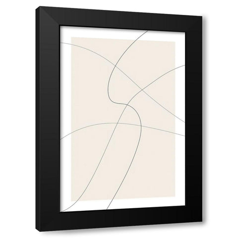 Lines at Play I Black Modern Wood Framed Art Print with Double Matting by Alpenglow Workshop