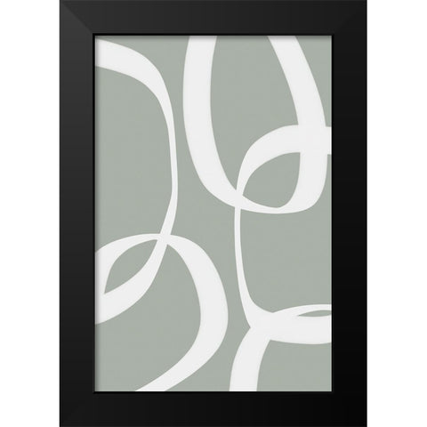 Paper Chain Gray Black Modern Wood Framed Art Print by Alpenglow Workshop