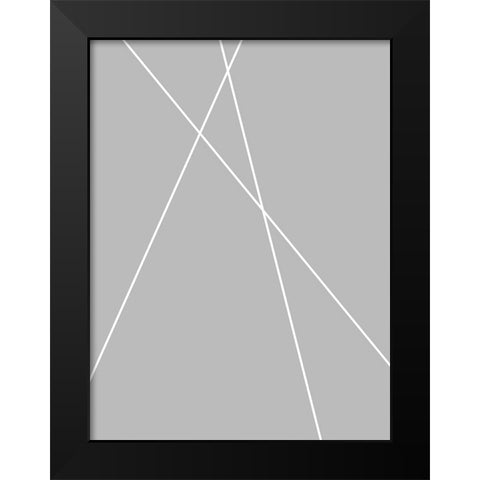 Pickup Sticks I Black Modern Wood Framed Art Print by Alpenglow Workshop