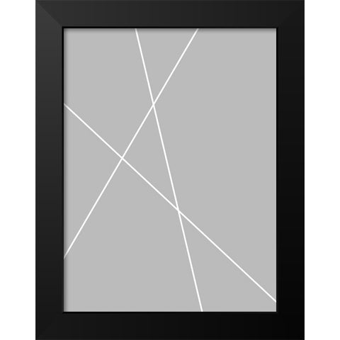 Pickup Sticks II Black Modern Wood Framed Art Print by Alpenglow Workshop