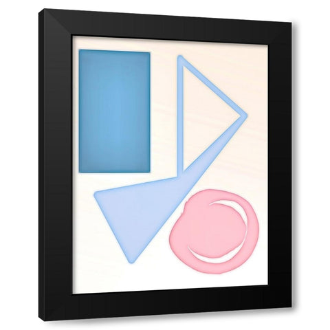 Shapes Askew Black Modern Wood Framed Art Print with Double Matting by Alpenglow Workshop