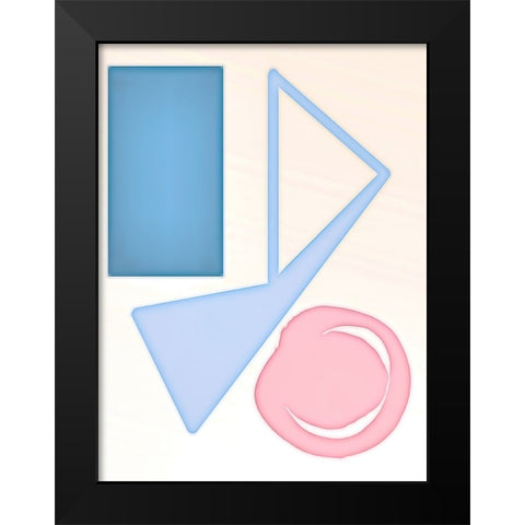 Shapes Askew Black Modern Wood Framed Art Print by Alpenglow Workshop