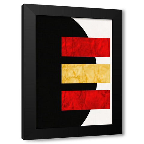Stacked Rectangles Black Modern Wood Framed Art Print with Double Matting by Alpenglow Workshop