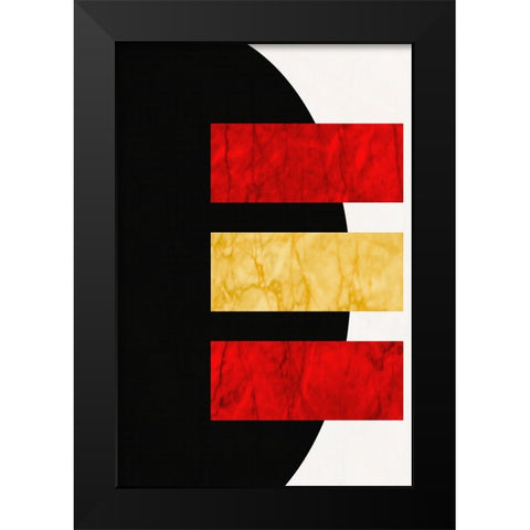 Stacked Rectangles Black Modern Wood Framed Art Print by Alpenglow Workshop
