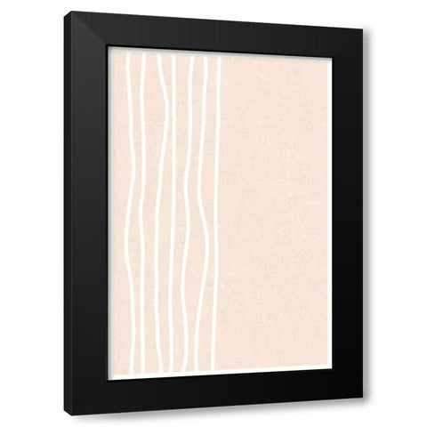 Stripes to the Left Black Modern Wood Framed Art Print with Double Matting by Alpenglow Workshop