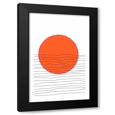 Sun on the Horizon Black Modern Wood Framed Art Print with Double Matting by Alpenglow Workshop