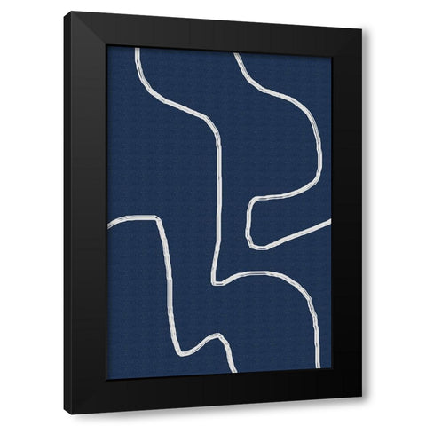 Wandering Black Modern Wood Framed Art Print by Alpenglow Workshop