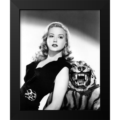 Adele Mara, The Tiger Women, 1945 Black Modern Wood Framed Art Print by Vintage Hollywood Archive