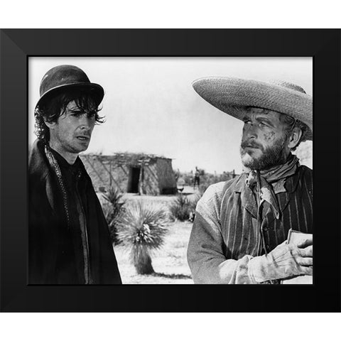 Anthony Perkins, Paul Newman, Judge Roy Bean, 1972 Black Modern Wood Framed Art Print by Vintage Hollywood Archive