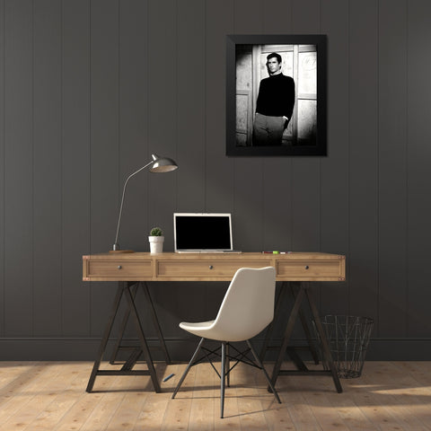 Anthony Perkins, Psycho Black Modern Wood Framed Art Print by Vintage Hollywood Archive