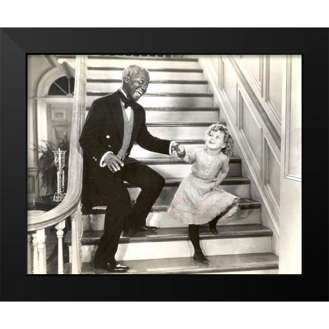 Bill Robinson, Shirley Temple, The Little Colonel, 1935 Black Modern Wood Framed Art Print by Vintage Hollywood Archive