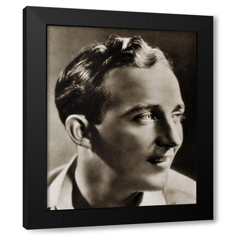 Bing Crosby 1932 Black Modern Wood Framed Art Print by Vintage Hollywood Archive