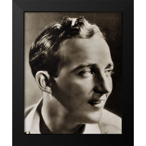 Bing Crosby 1932 Black Modern Wood Framed Art Print by Vintage Hollywood Archive