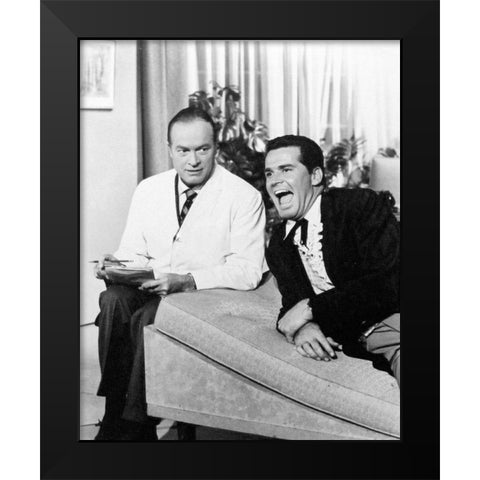 Bob Hope, James Garner, 1961 Black Modern Wood Framed Art Print by Vintage Hollywood Archive