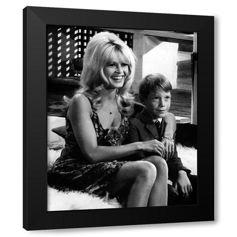 Brigitte Bardot, 1965 Black Modern Wood Framed Art Print by Vintage Hollywood Archive