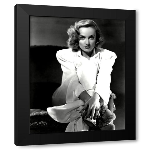 Carole Lombard Black Modern Wood Framed Art Print by Vintage Hollywood Archive