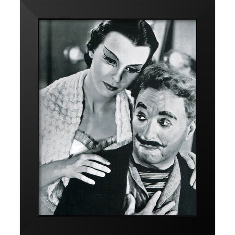 Charlie Chaplin, Bloom, 1952 Black Modern Wood Framed Art Print by Vintage Hollywood Archive