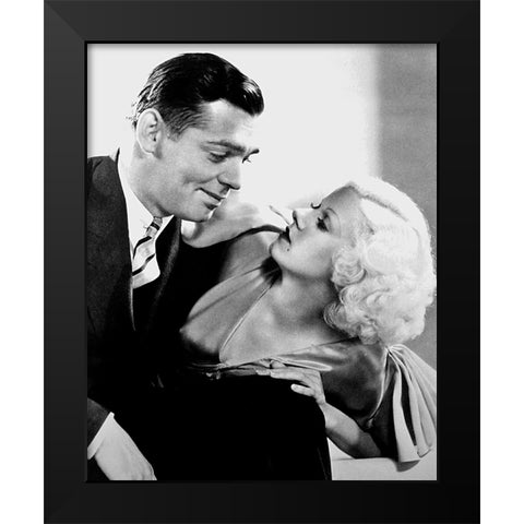 Clark Gable, Jean Harlow, Hold Your Man, 1933 Black Modern Wood Framed Art Print by Vintage Hollywood Archive