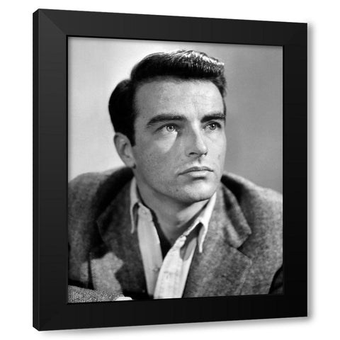 Montgomerey Clift Black Modern Wood Framed Art Print by Vintage Hollywood Archive