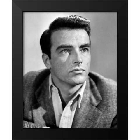 Montgomerey Clift Black Modern Wood Framed Art Print by Vintage Hollywood Archive