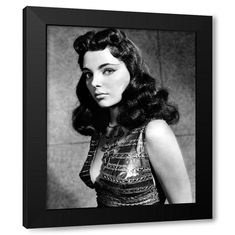 Joan Collins, Land of the Pharoahs Black Modern Wood Framed Art Print by Vintage Hollywood Archive