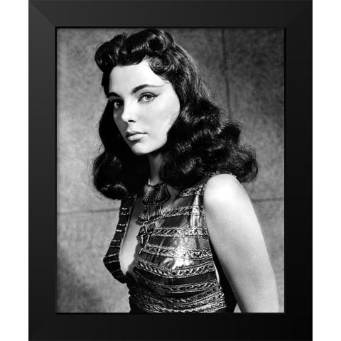 Joan Collins, Land of the Pharoahs Black Modern Wood Framed Art Print by Vintage Hollywood Archive