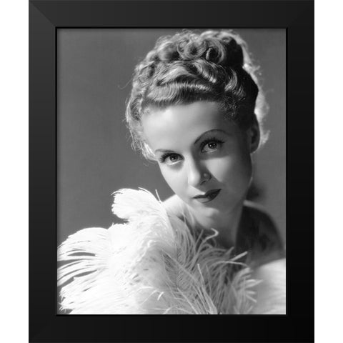 Danielle Darrieux, The Rage of Paris Black Modern Wood Framed Art Print by Vintage Hollywood Archive